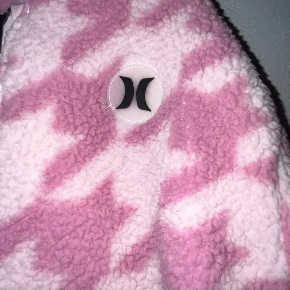 Hurley Pink Fleece Hooded Jacket
